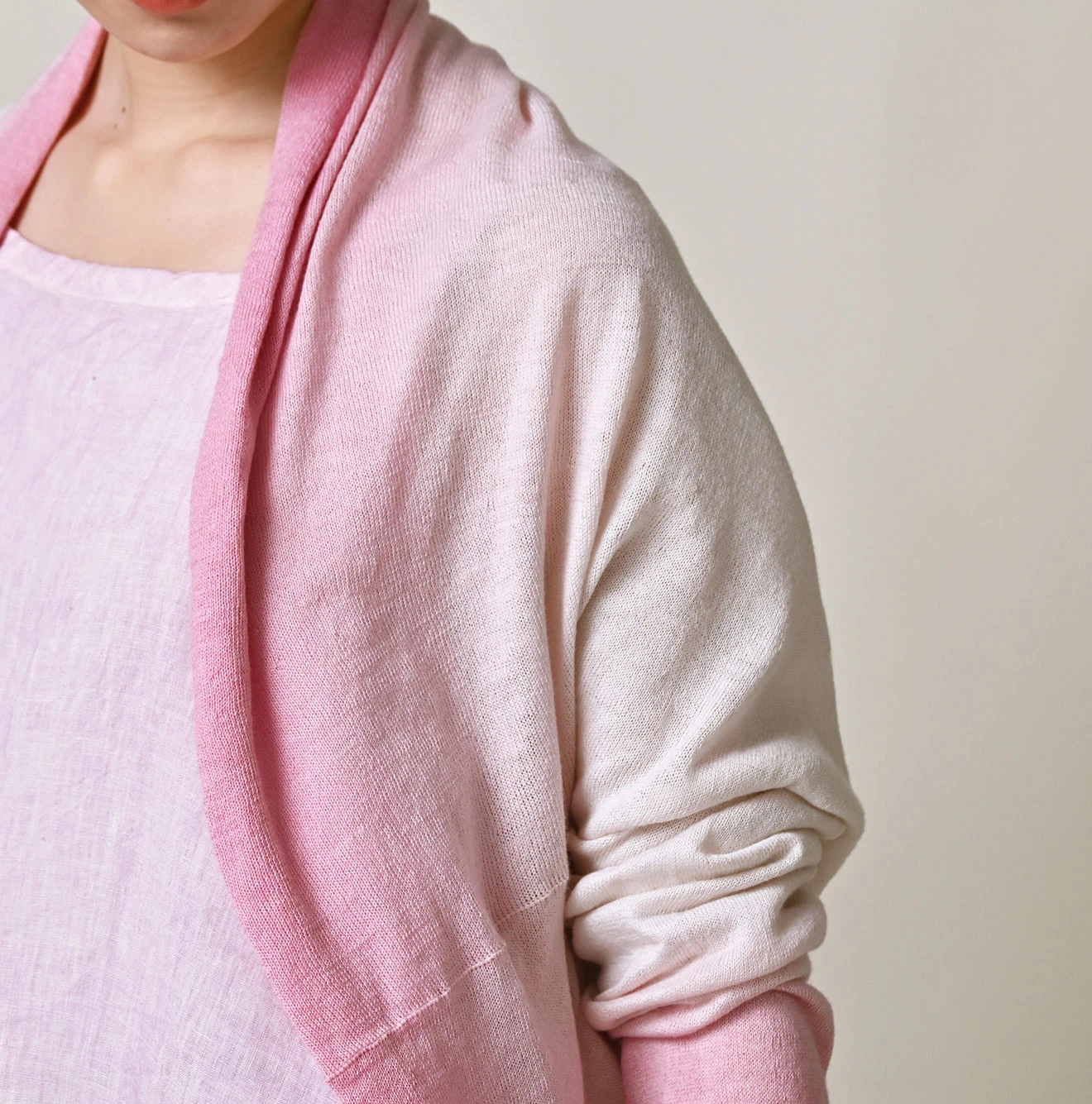 45R(フォーティファイブアール) |桜段染め超ガーゼのボレロ