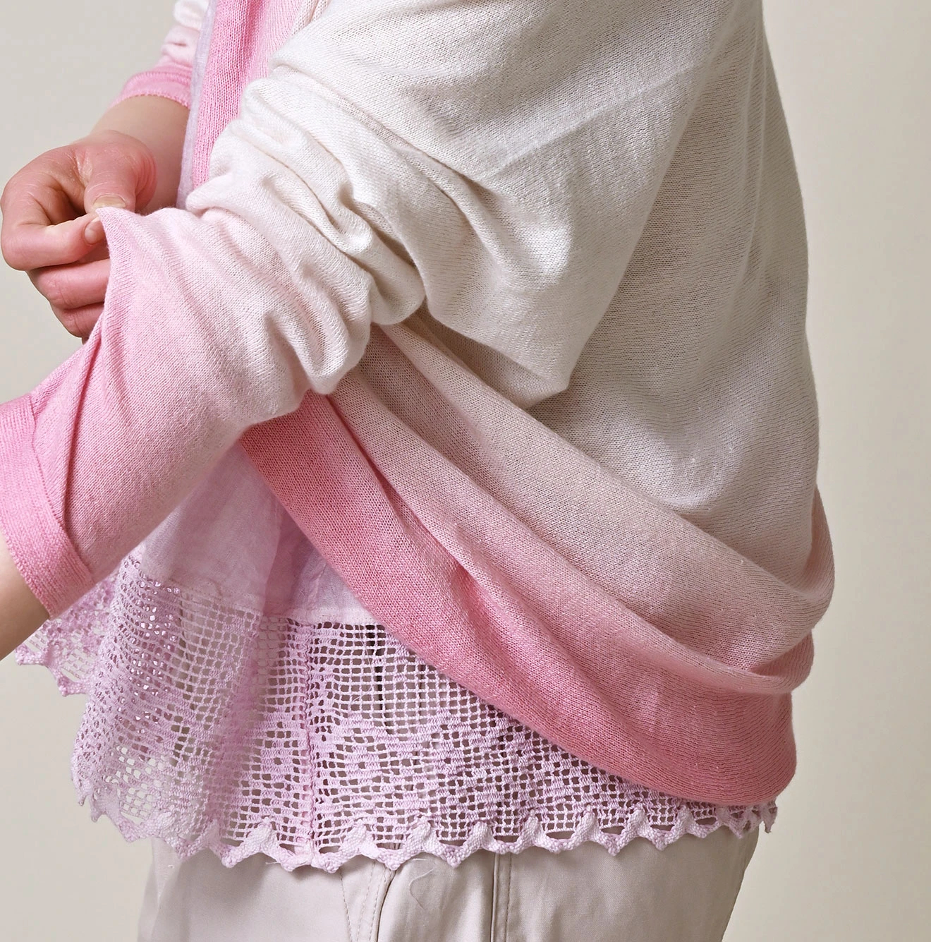 45R(フォーティファイブアール) |桜段染め超ガーゼのボレロ