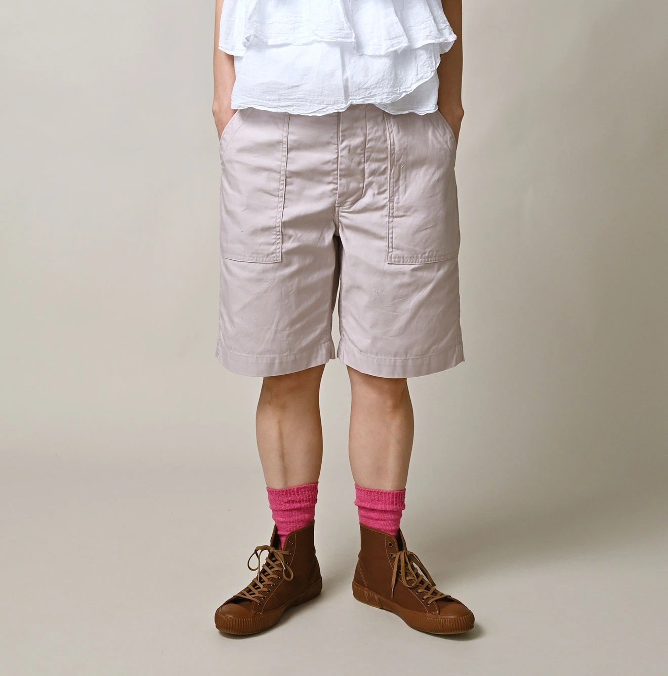 45R(フォーティファイブアール) |薄バックサテンの908ベイカーショートパンツ