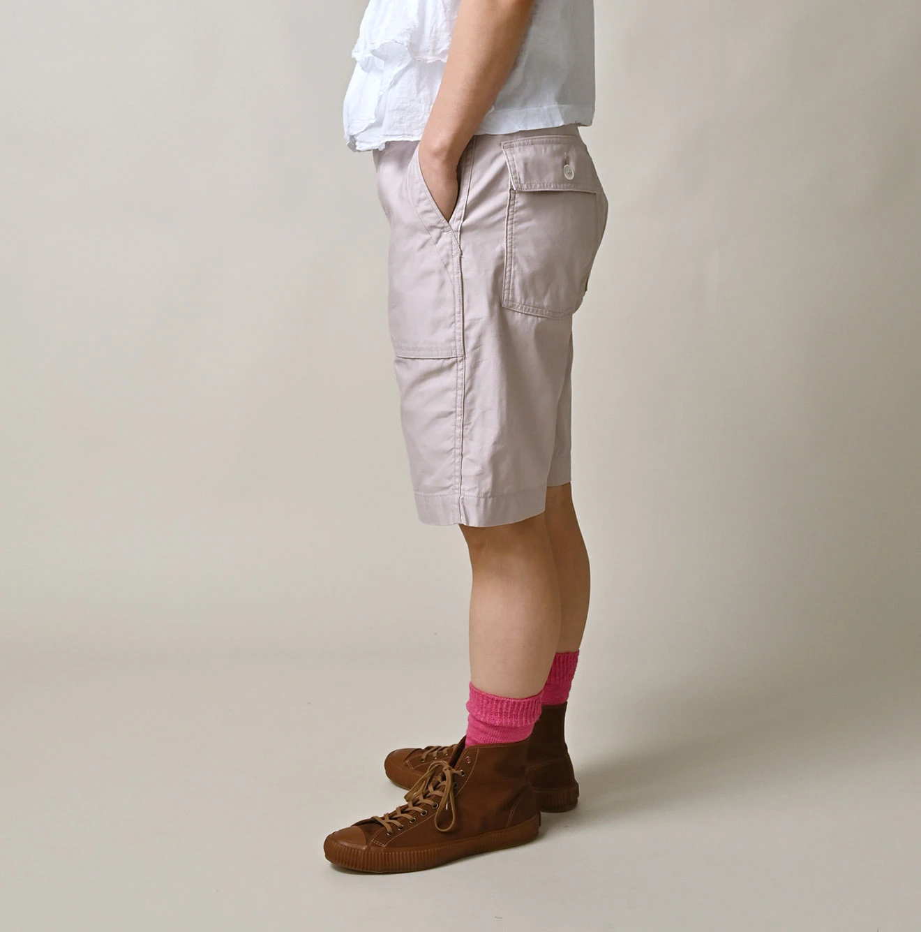 45R(フォーティファイブアール) |薄バックサテンの908ベイカーショートパンツ