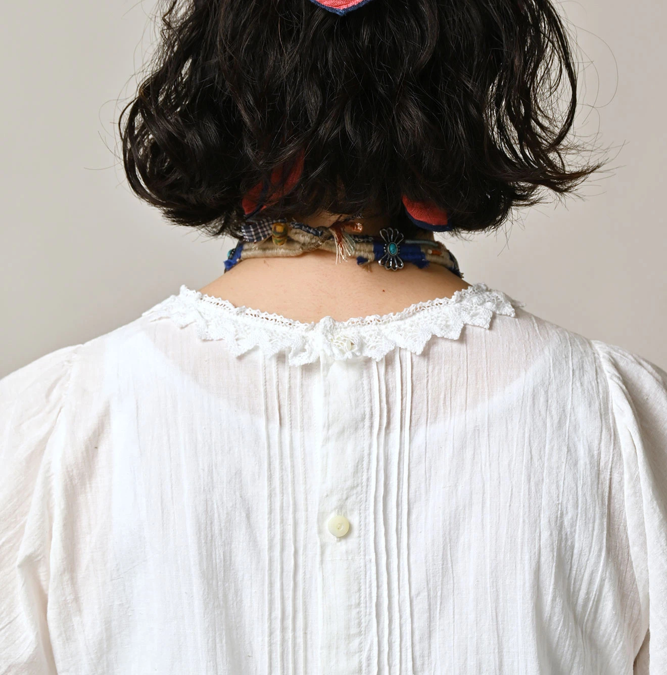 45R(フォーティファイブアール) |インドカディのピンタックレースブラウス