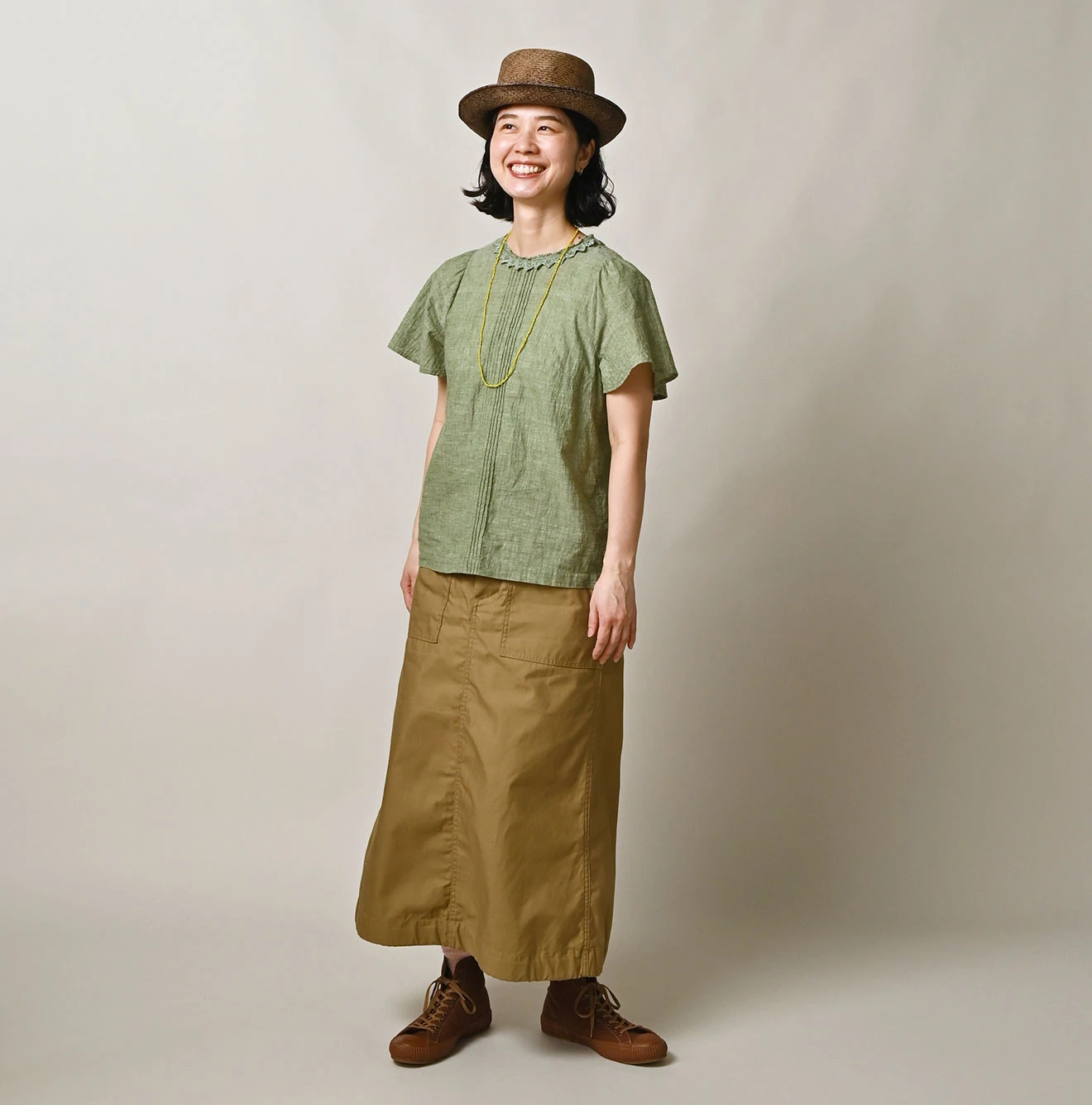 45R(フォーティファイブアール) |インドカディのピンタックレースブラウス