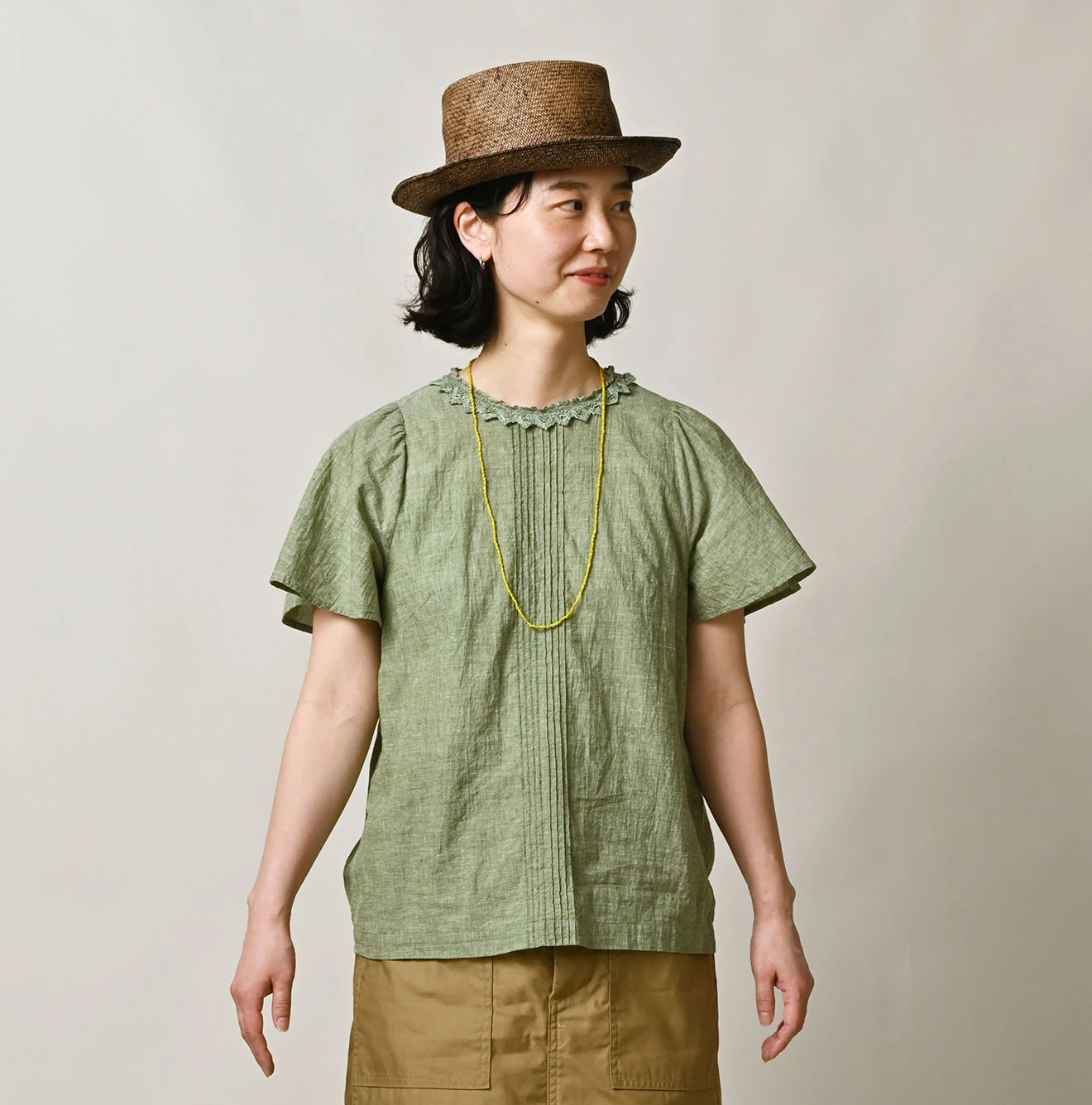 45R(フォーティファイブアール) |インドカディのピンタックレースブラウス