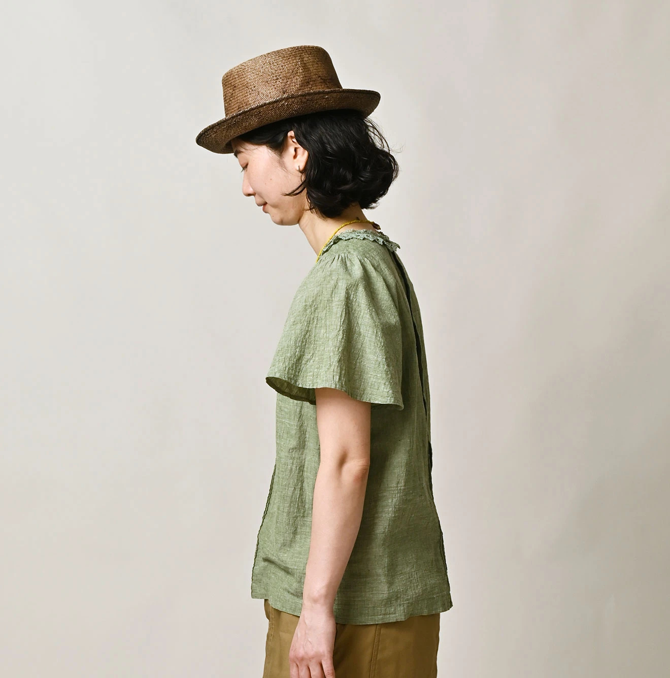 45R(フォーティファイブアール) |インドカディのピンタックレースブラウス