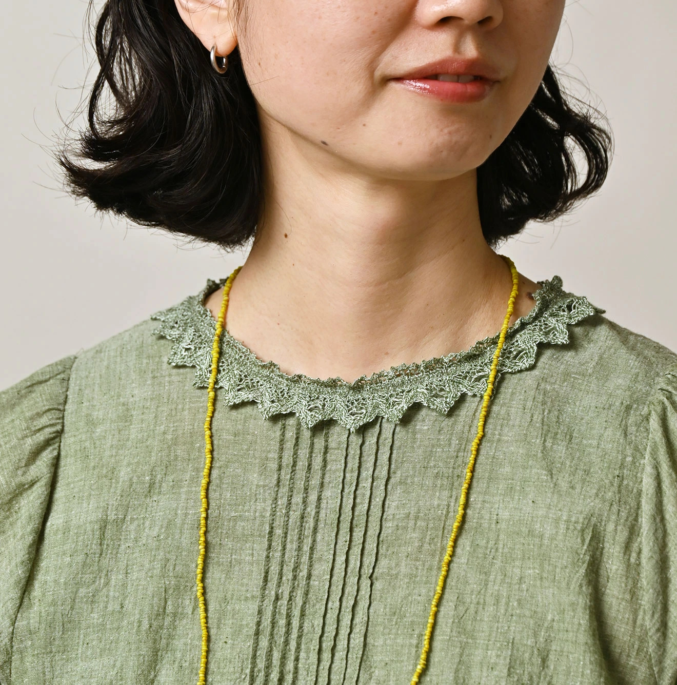 45R(フォーティファイブアール) |インドカディのピンタックレースブラウス