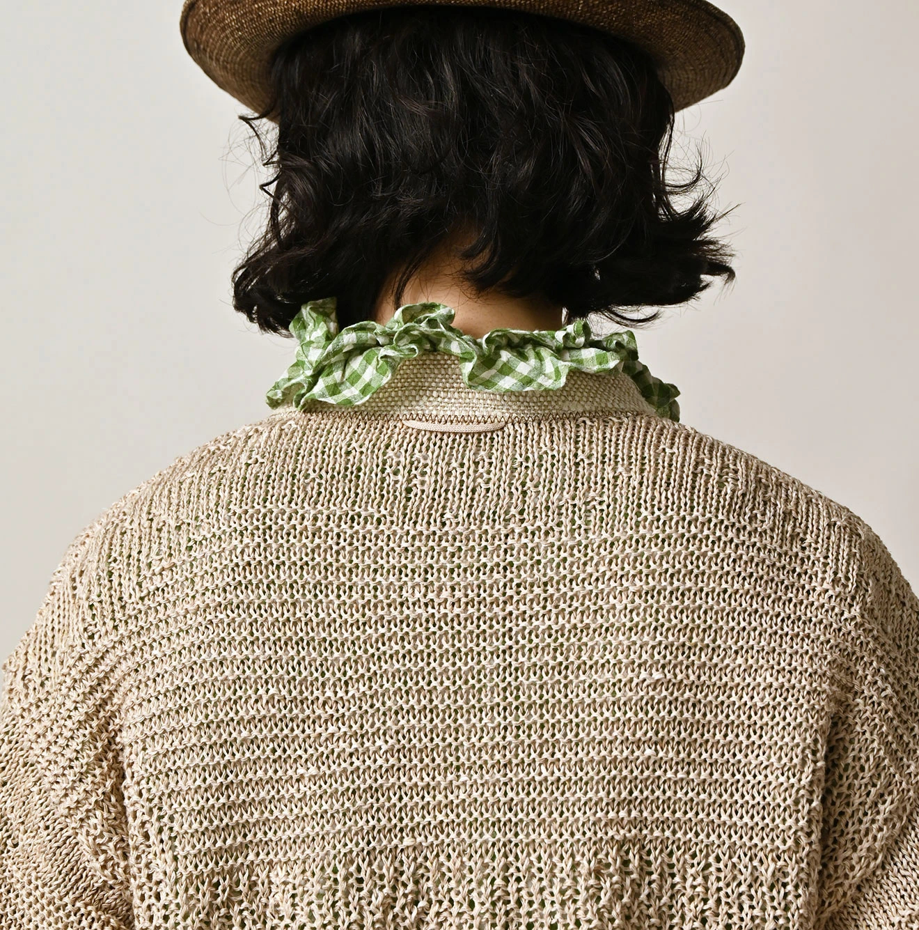 45R(フォーティファイブアール) |リネンギマのパッチワークヘンリー（ホワイトトップ）