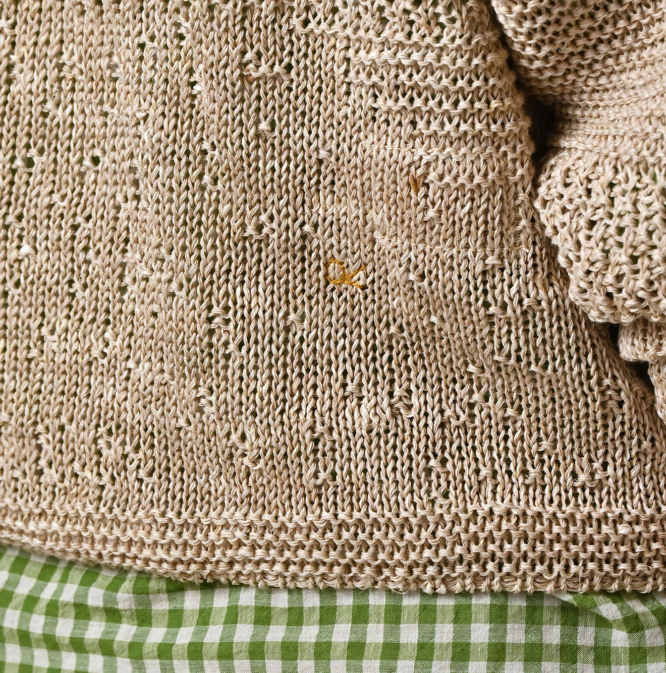 45R(フォーティファイブアール) |リネンギマのパッチワークヘンリー（ホワイトトップ）