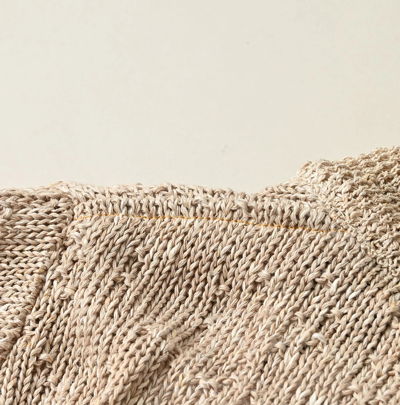 45R(フォーティファイブアール) |リネンギマのパッチワークロングカーディガン（ホワイトトップ）