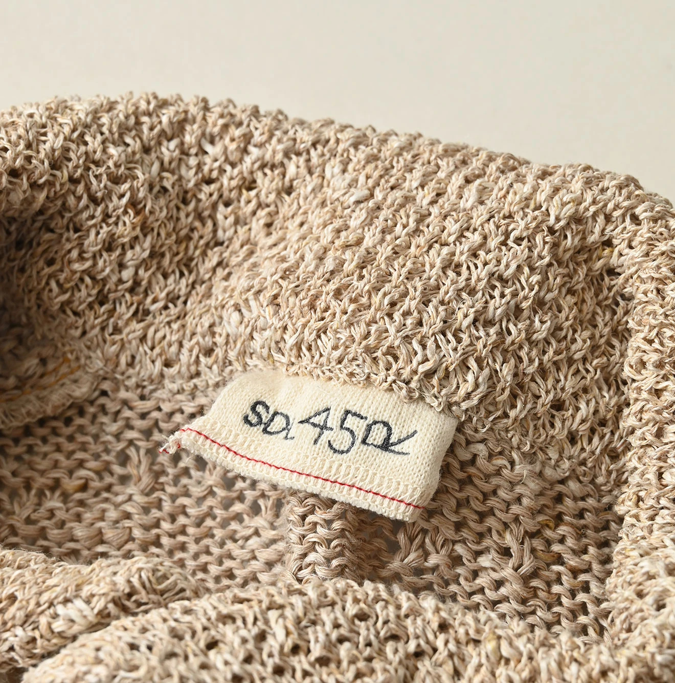 45R(フォーティファイブアール) |リネンギマのパッチワークロングカーディガン（ホワイトトップ）