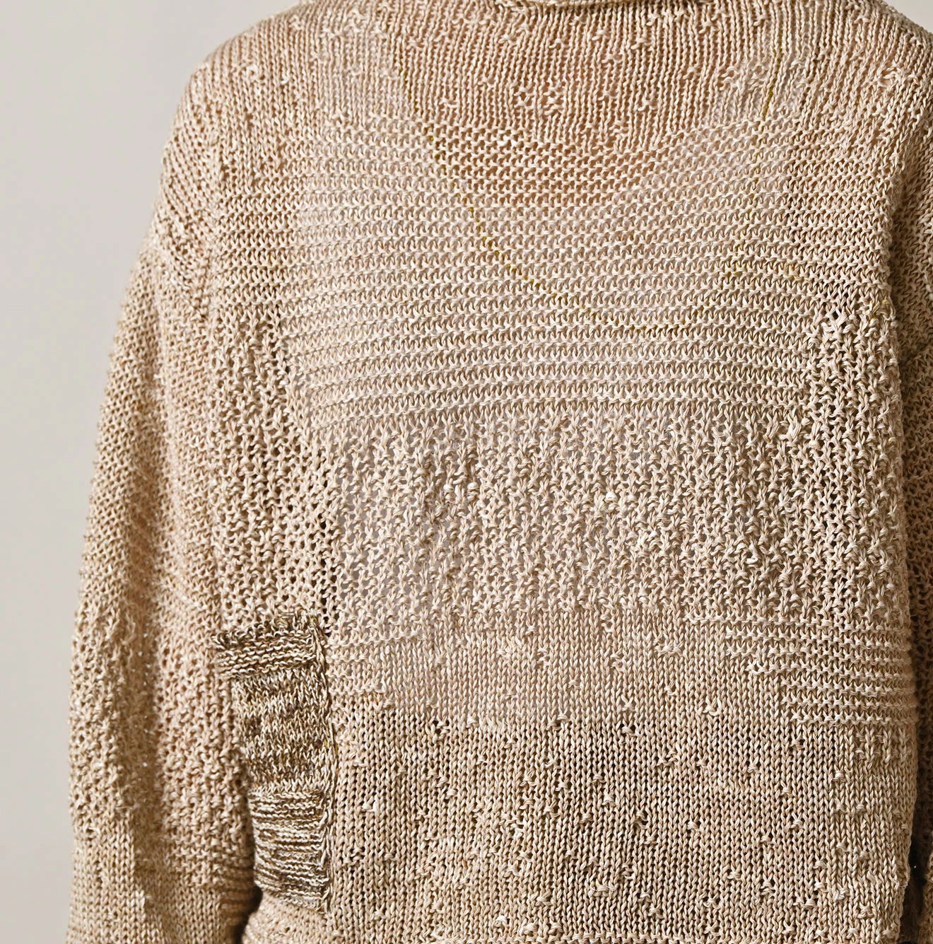 45R(フォーティファイブアール) |リネンギマの908パッチワーク馬セーター（ホワイトトップ）