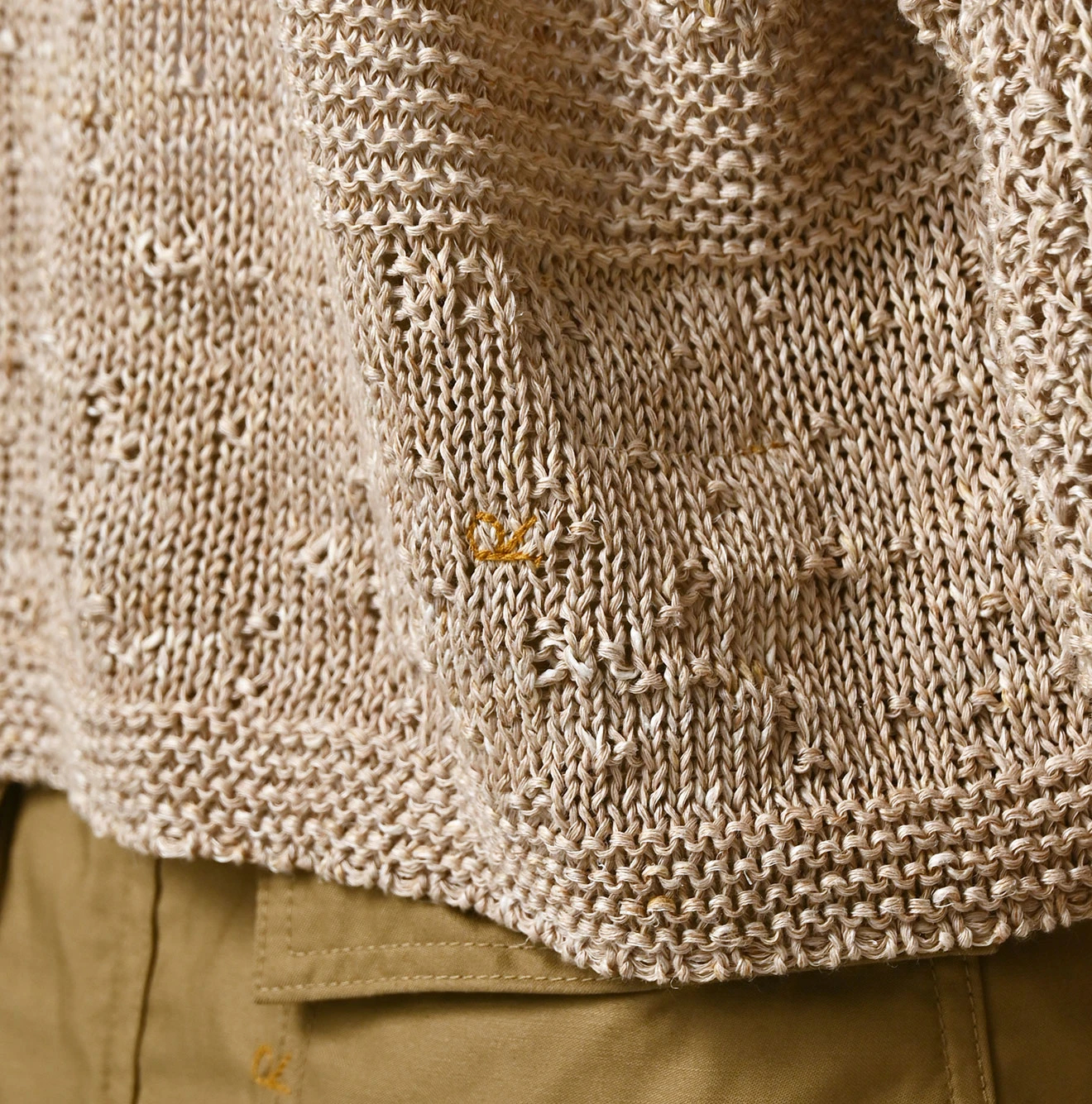 45R(フォーティファイブアール) |リネンギマの908パッチワーク馬セーター（ホワイトトップ）