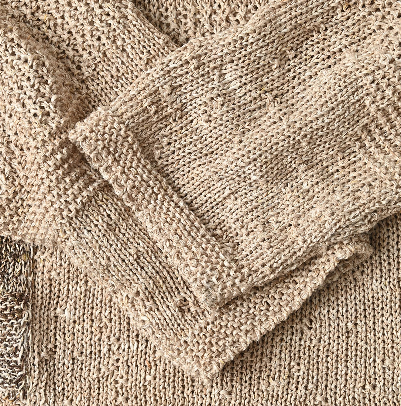 45R(フォーティファイブアール) |リネンギマの908パッチワーク馬セーター（ホワイトトップ）