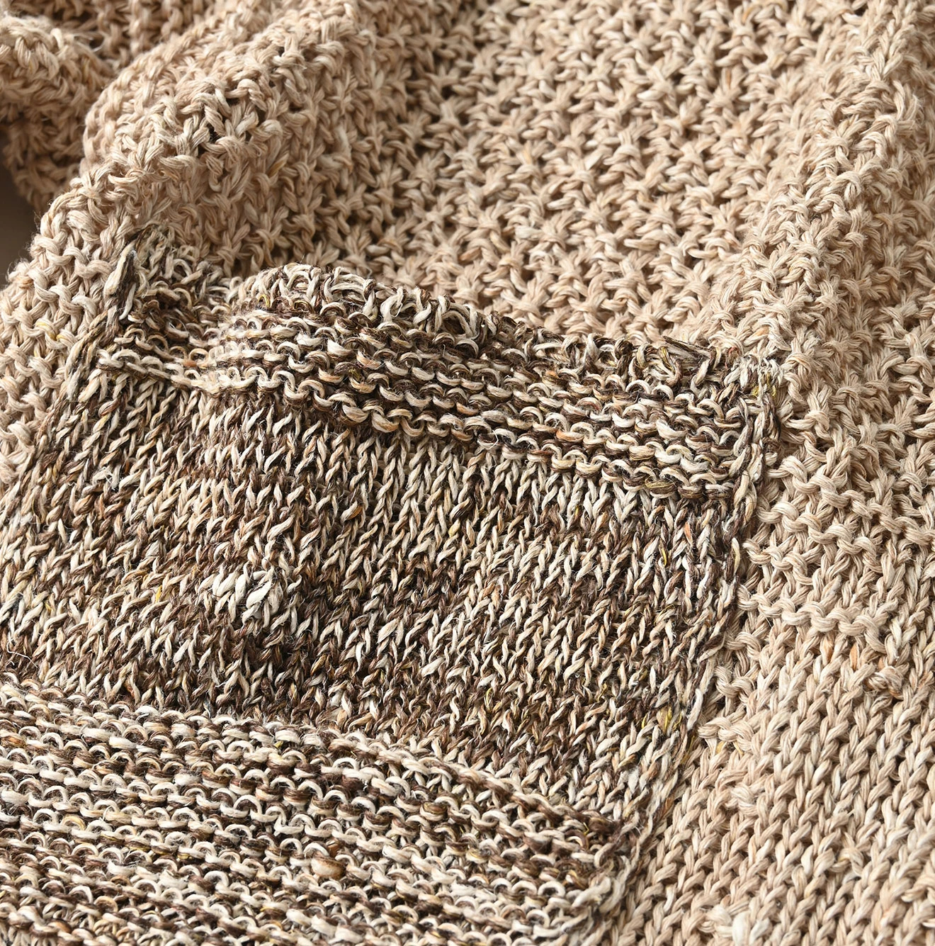 45R(フォーティファイブアール) |リネンギマの908パッチワーク馬セーター（ホワイトトップ）