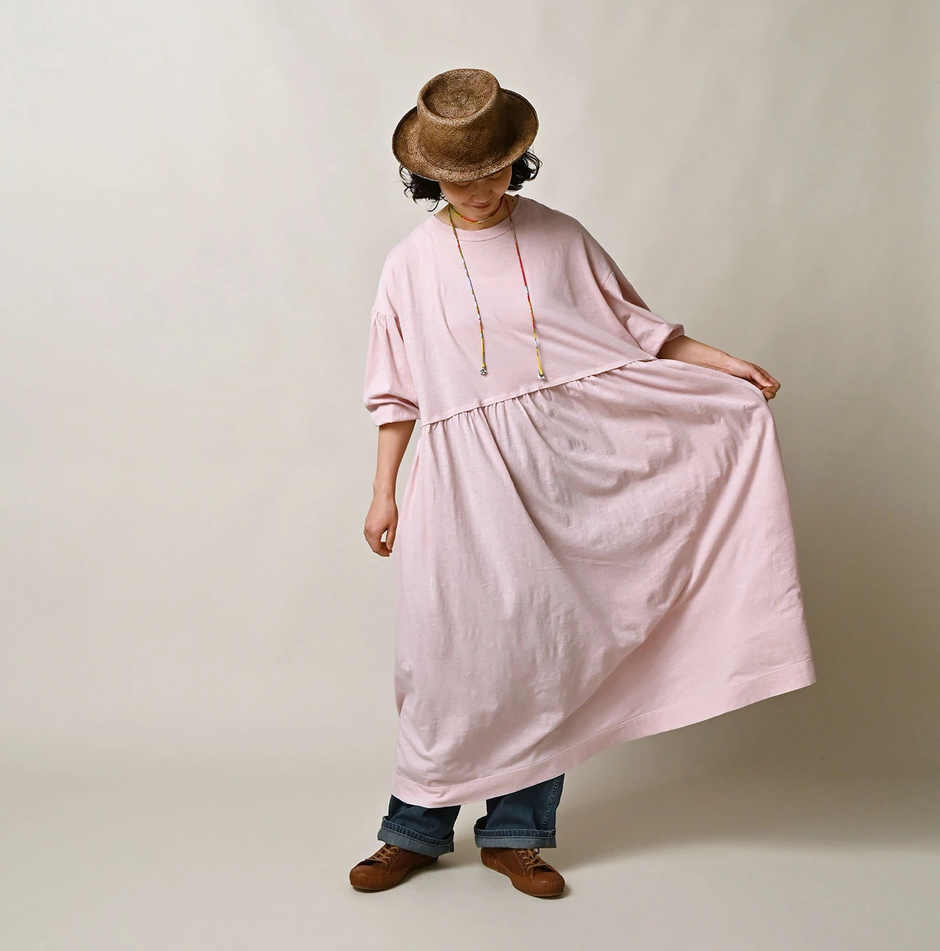 45R(フォーティファイブアール) |天竺のパフドレス