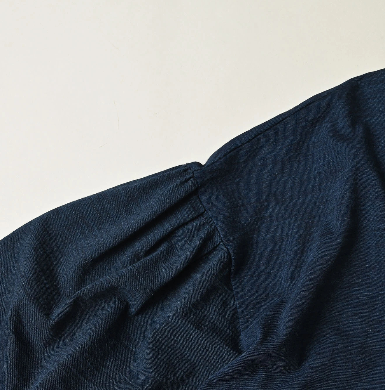 45R(フォーティファイブアール) |天竺のパフドレス（インディゴ）