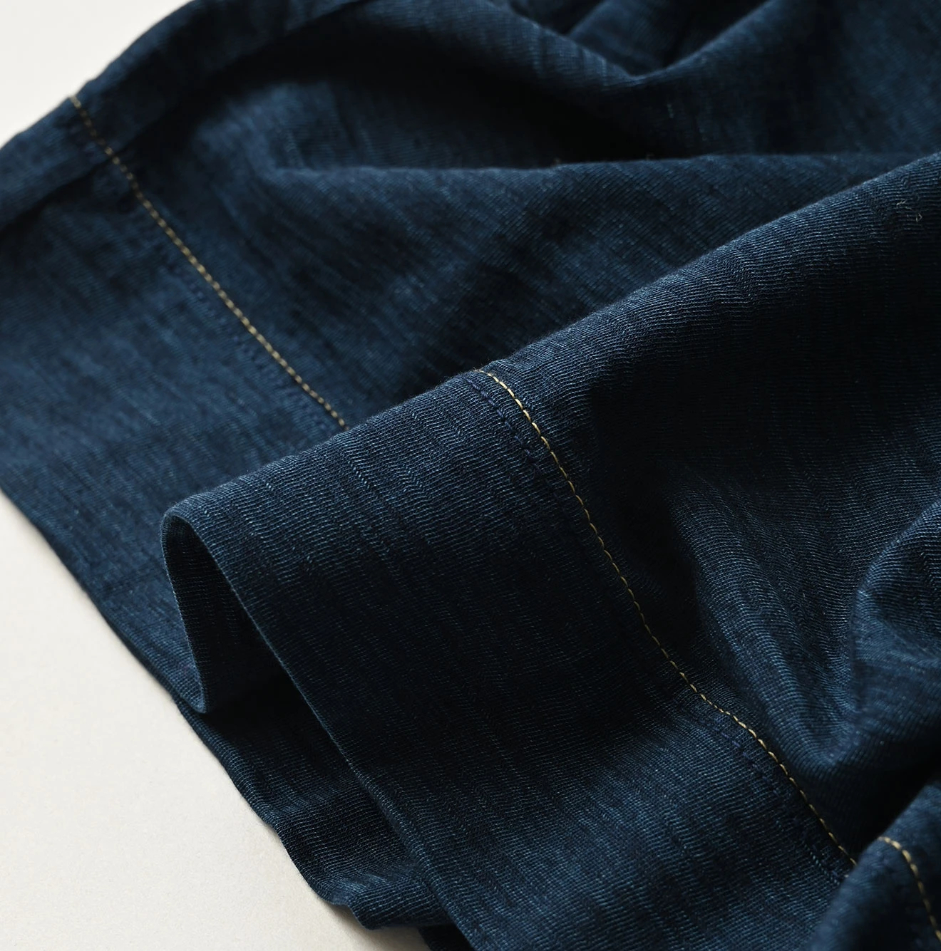 45R(フォーティファイブアール) |天竺のパフドレス（インディゴ）