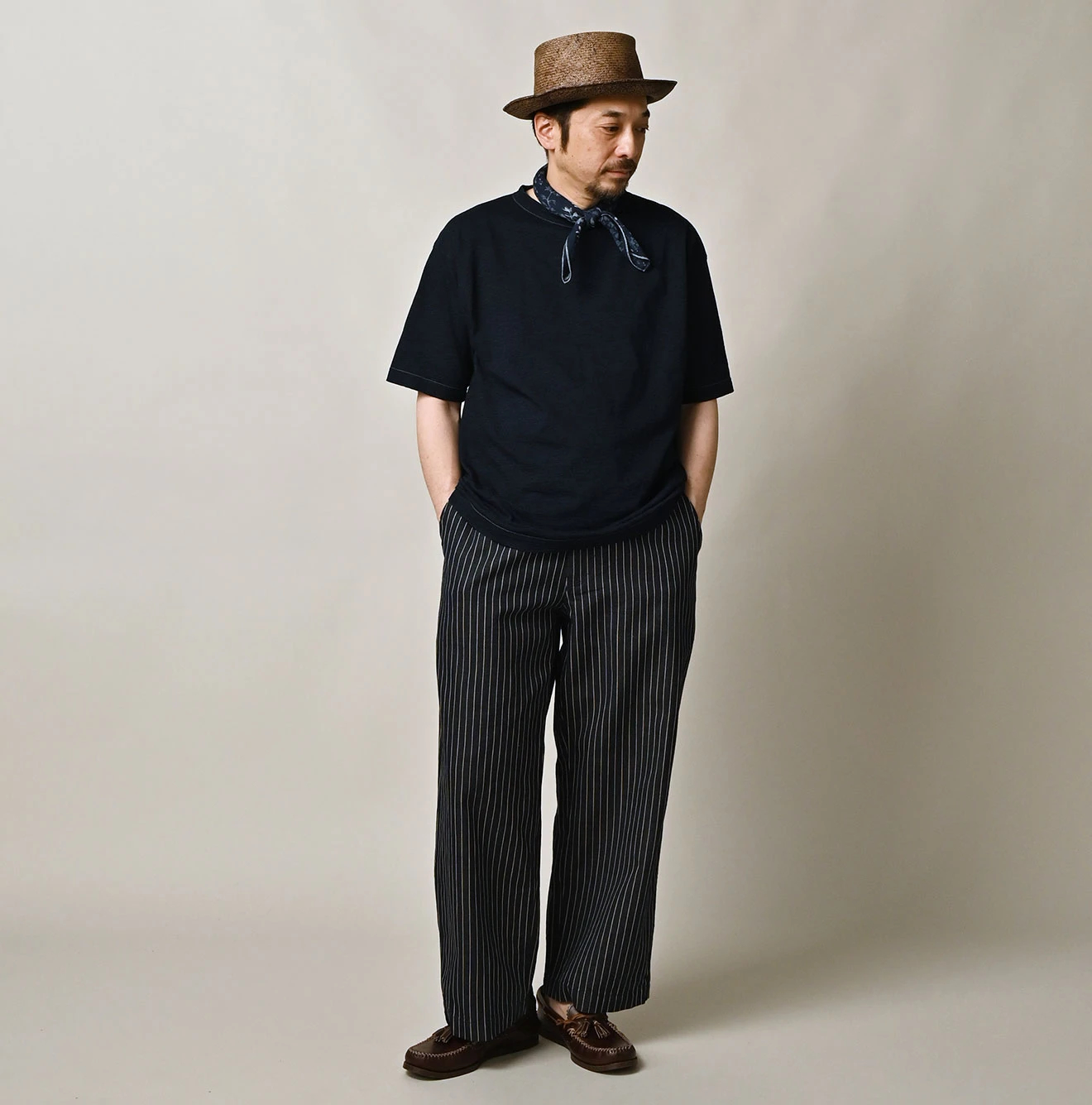 45R（フォーティファイブアール）| 天竺の908 45星Tシャツ（インディゴ