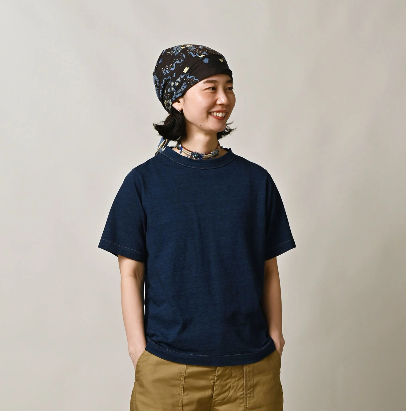 45R（フォーティファイブアール）| 天竺の908 45星Tシャツ（インディゴ
