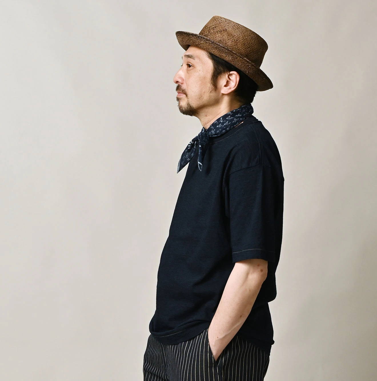 45R（フォーティファイブアール）| 天竺の908 45星Tシャツ（インディゴ