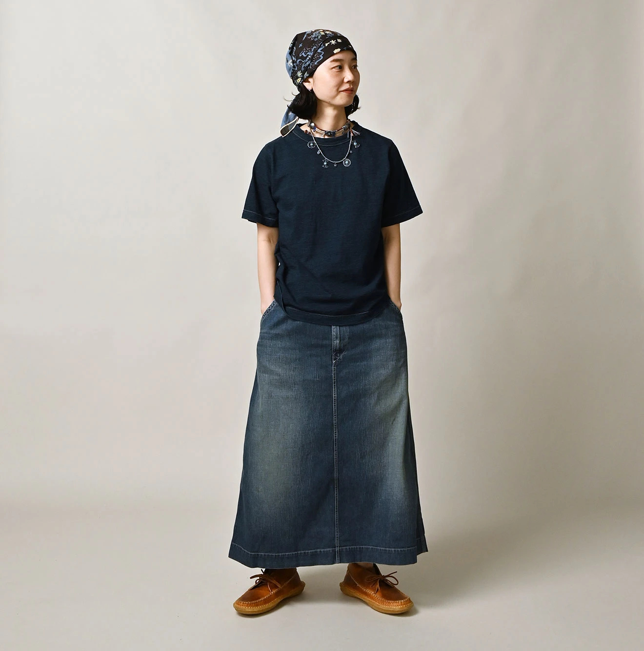 45R（フォーティファイブアール）| 天竺の908 45星Tシャツ（インディゴ