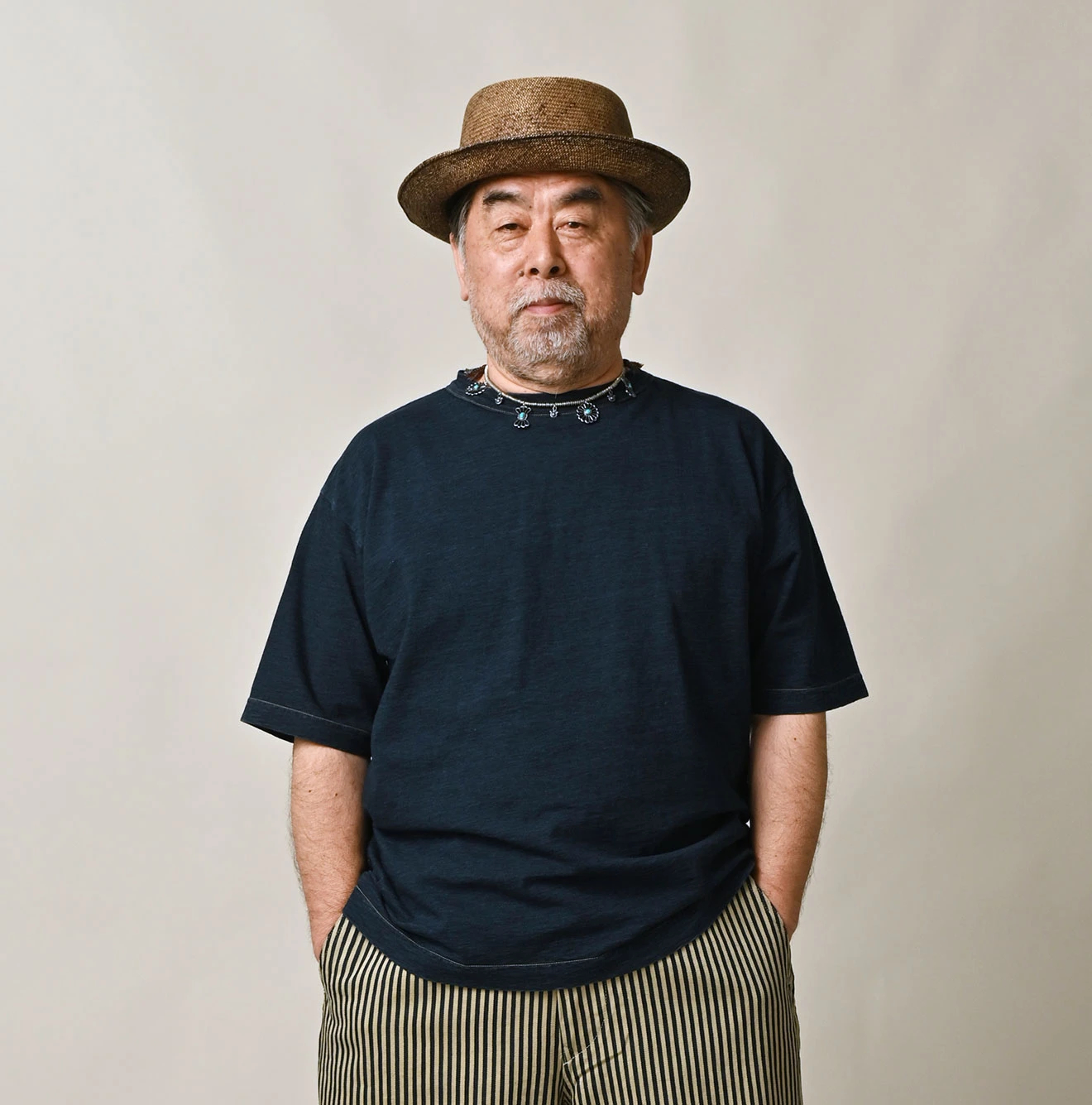 45R（フォーティファイブアール）| 天竺の908 45星Tシャツ（インディゴ