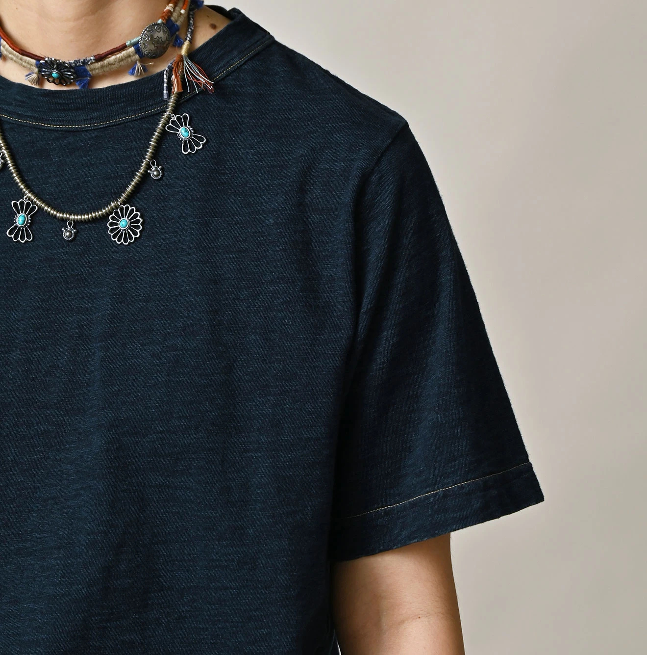 45R（フォーティファイブアール）| 天竺の908 45星Tシャツ（インディゴ