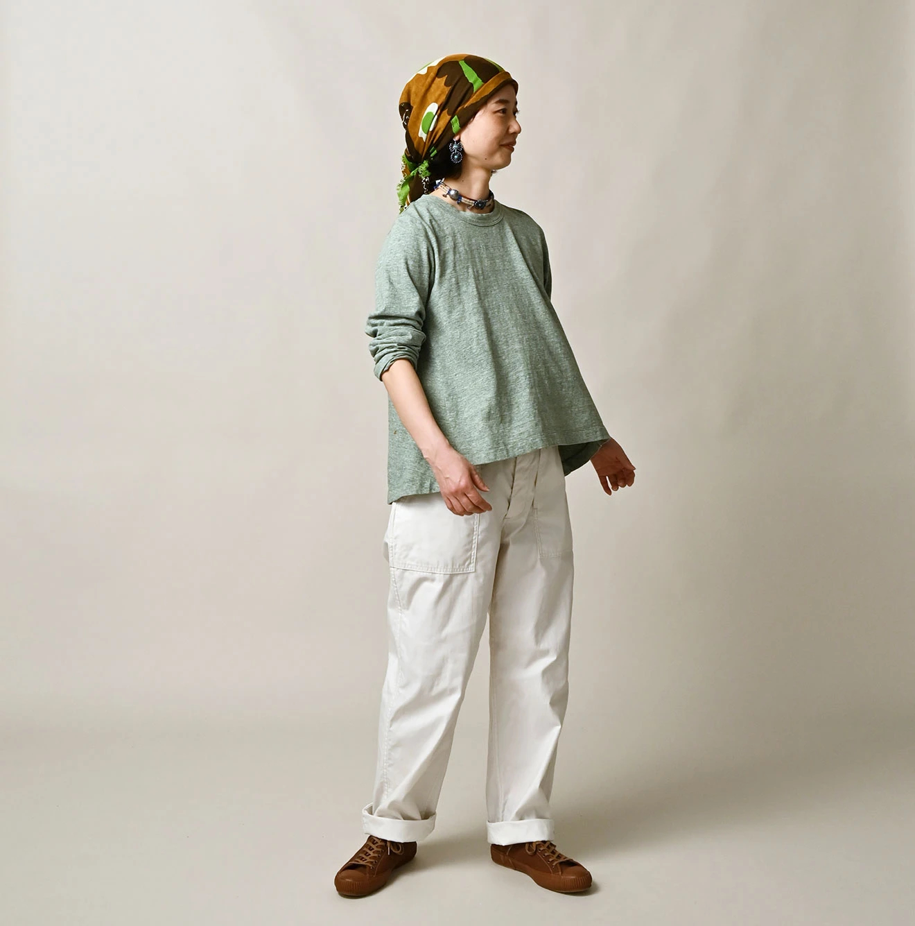 45R(フォーティファイブアール) |天竺のフレアTシャツ（トップ）