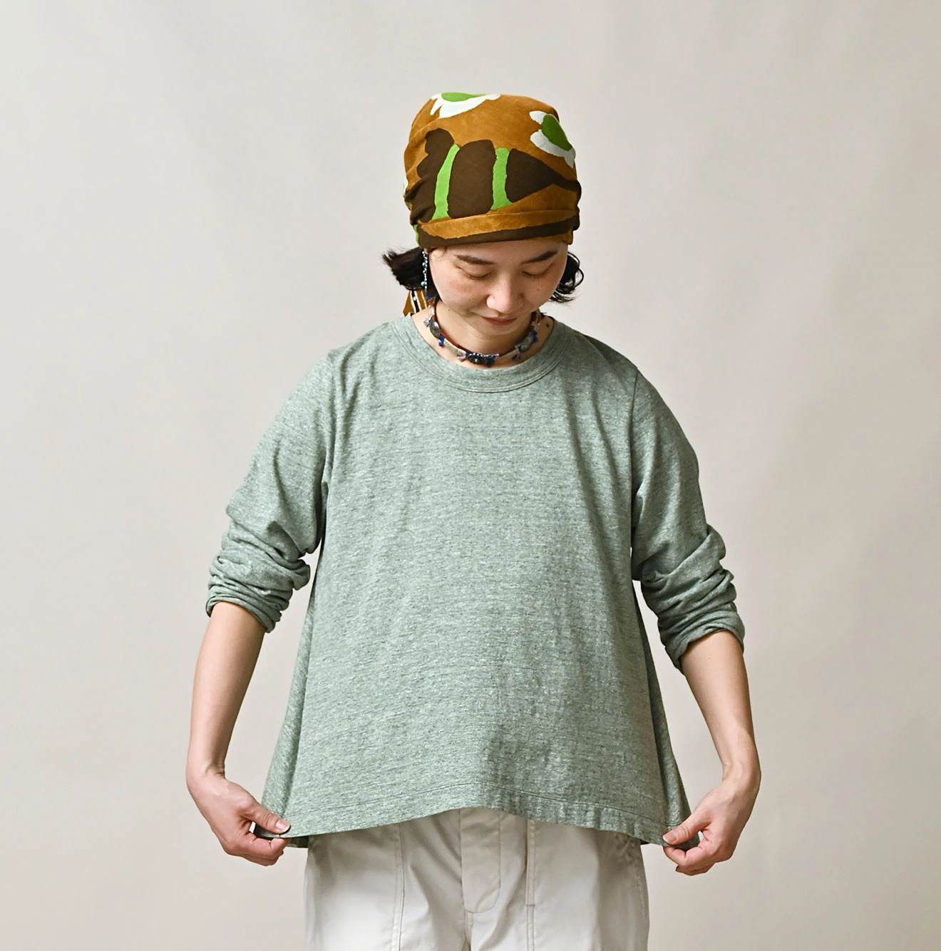 45R(フォーティファイブアール) |天竺のフレアTシャツ（トップ）