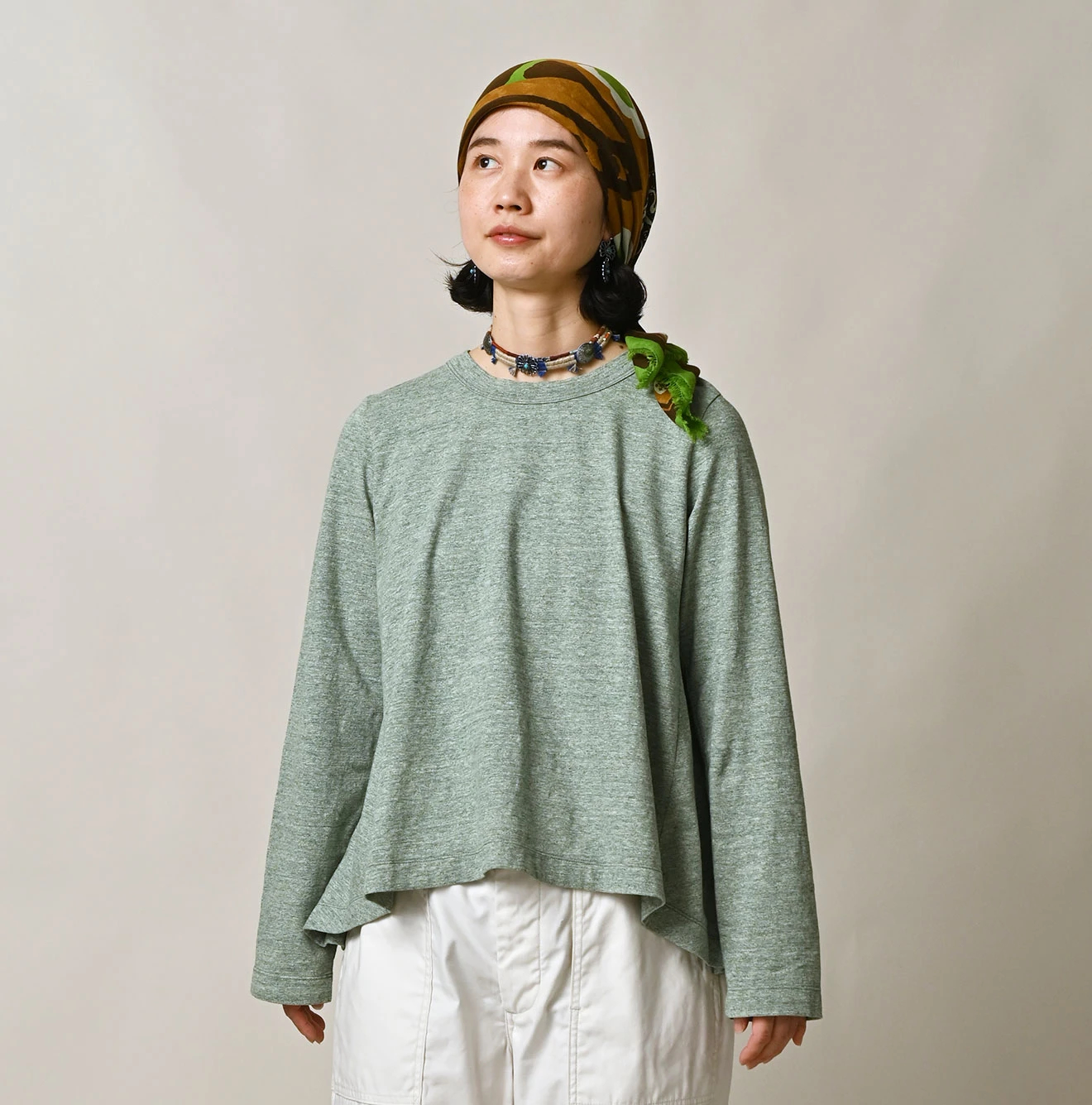 45R(フォーティファイブアール) |天竺のフレアTシャツ（トップ）