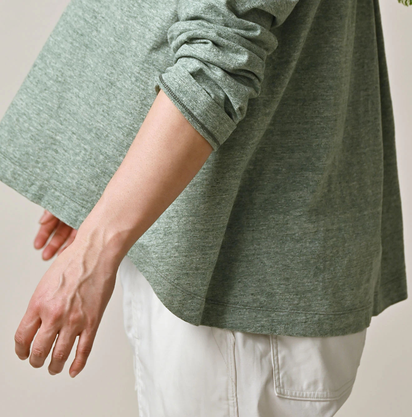 45R(フォーティファイブアール) |天竺のフレアTシャツ（トップ）