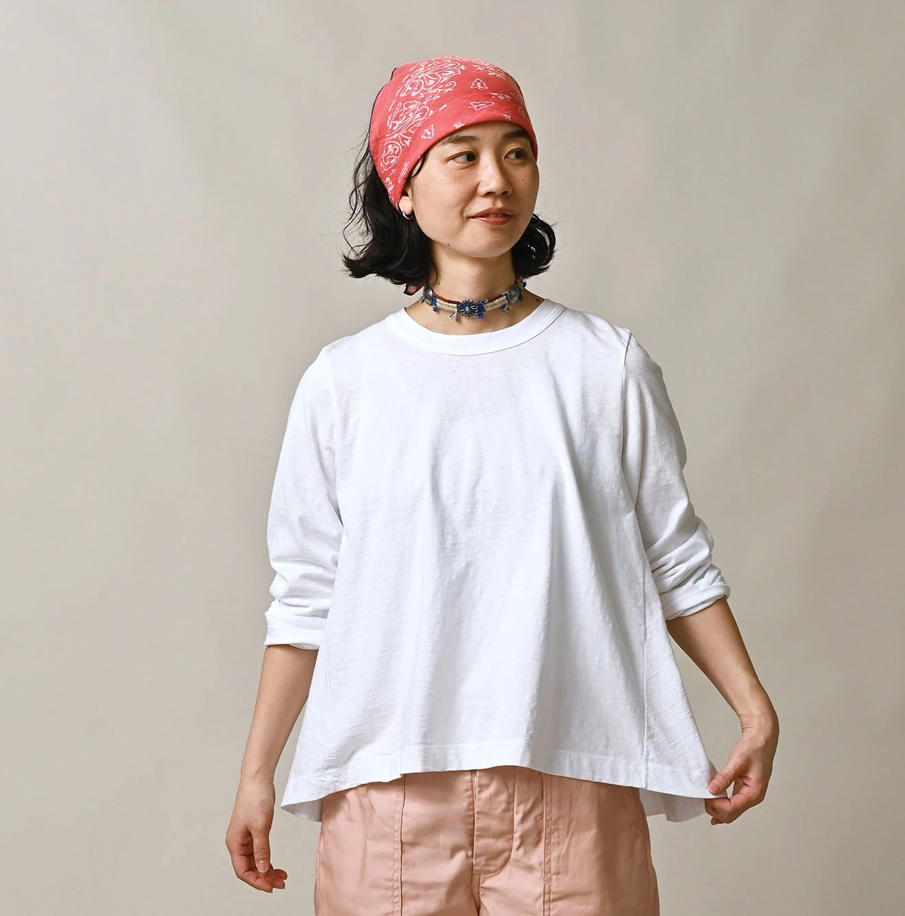 45R(フォーティファイブアール) |天竺のフレアTシャツ