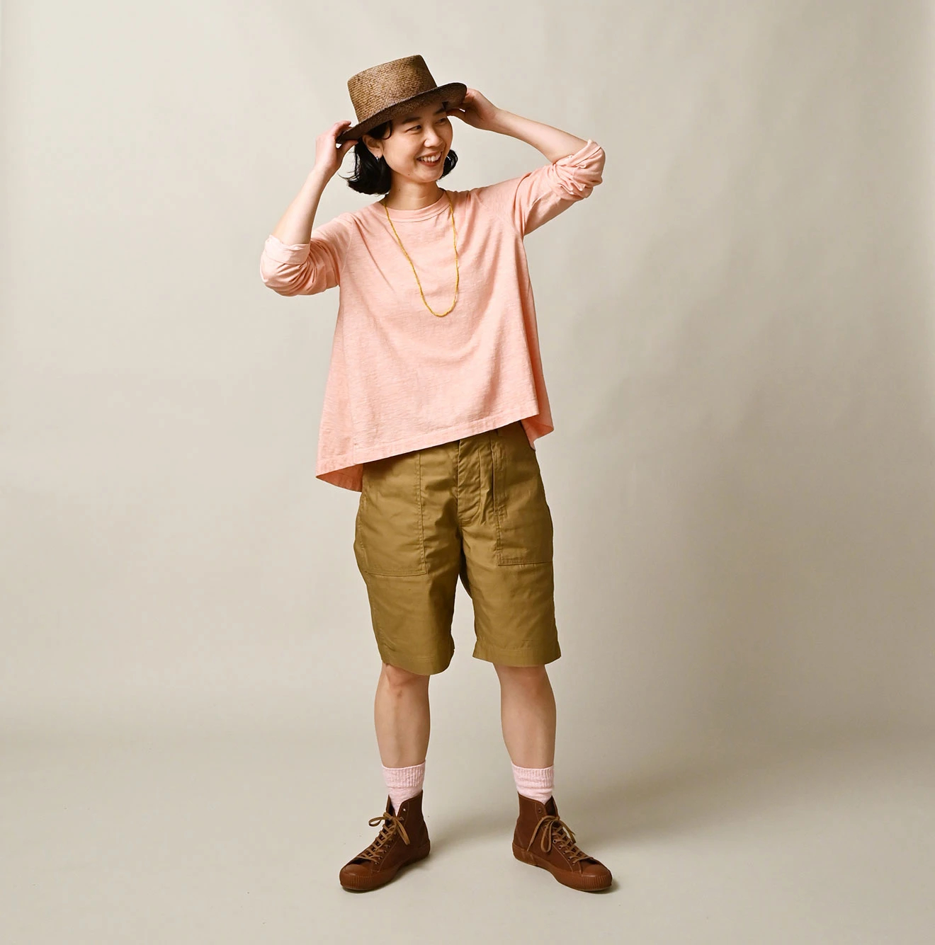 45R(フォーティファイブアール) |天竺のフレアTシャツ（45草染）