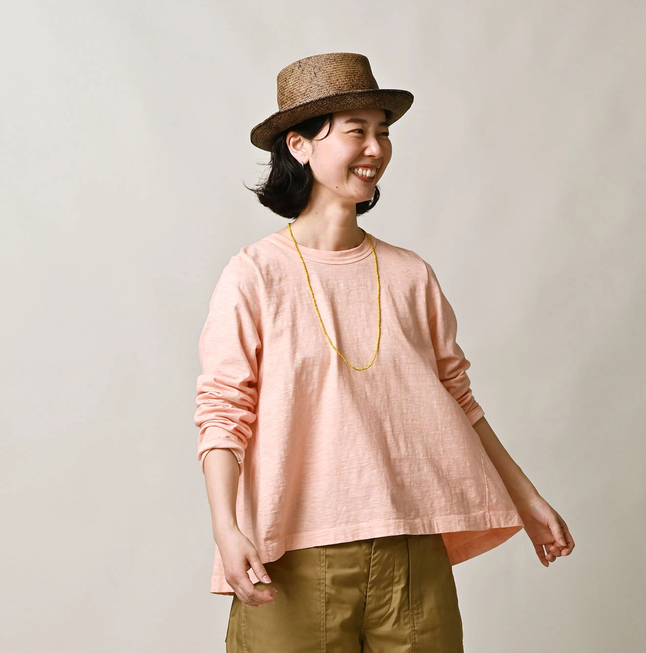 45R(フォーティファイブアール) |天竺のフレアTシャツ（45草染）