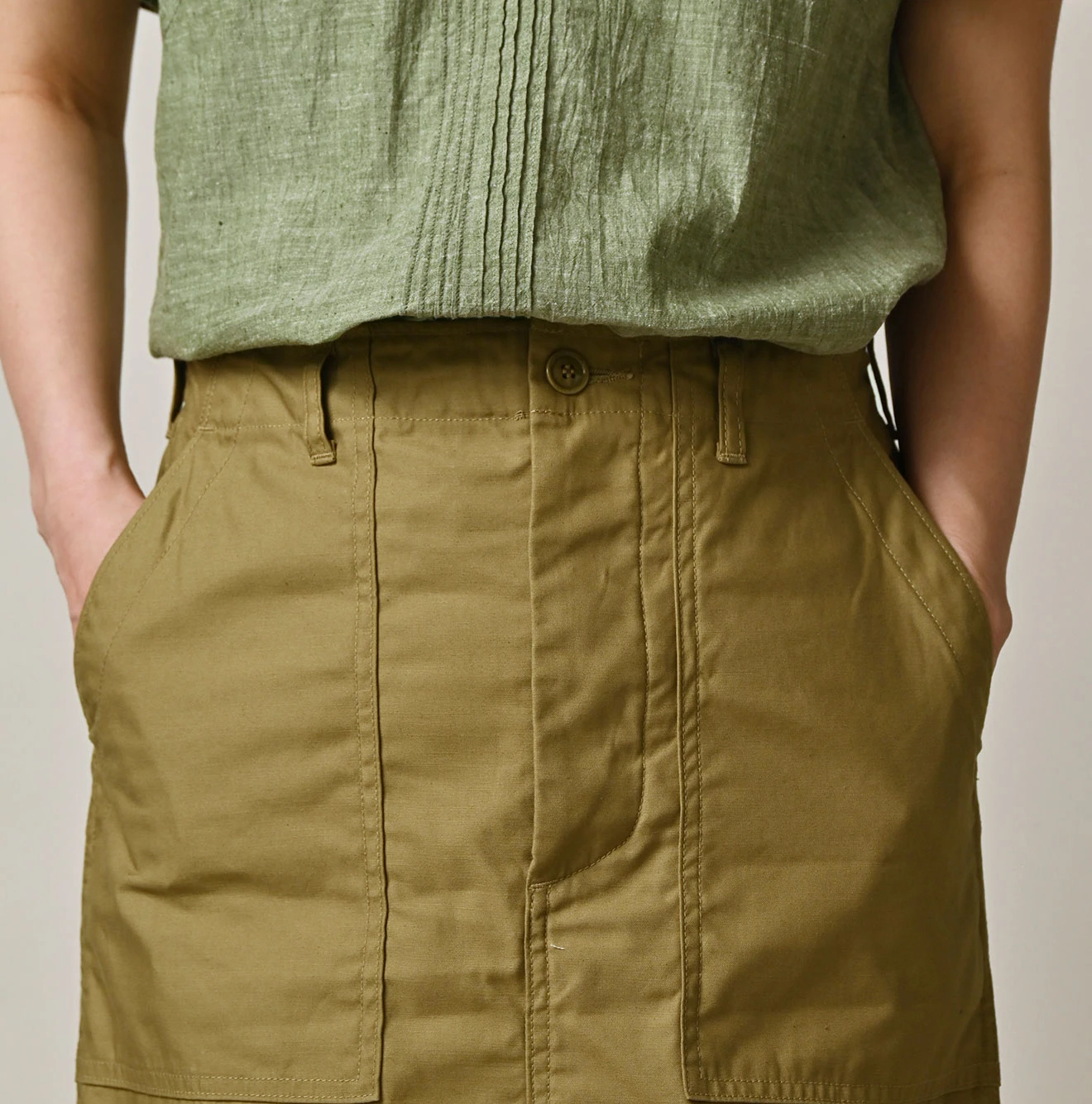 45R(フォーティファイブアール) |薄バックサテンのベイカースカート