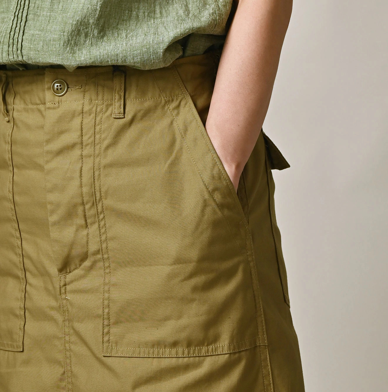 45R(フォーティファイブアール) |薄バックサテンのベイカースカート