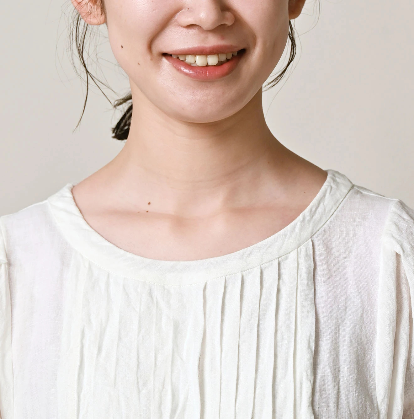 45R(フォーティファイブアール) |インドリネンのタックドレス