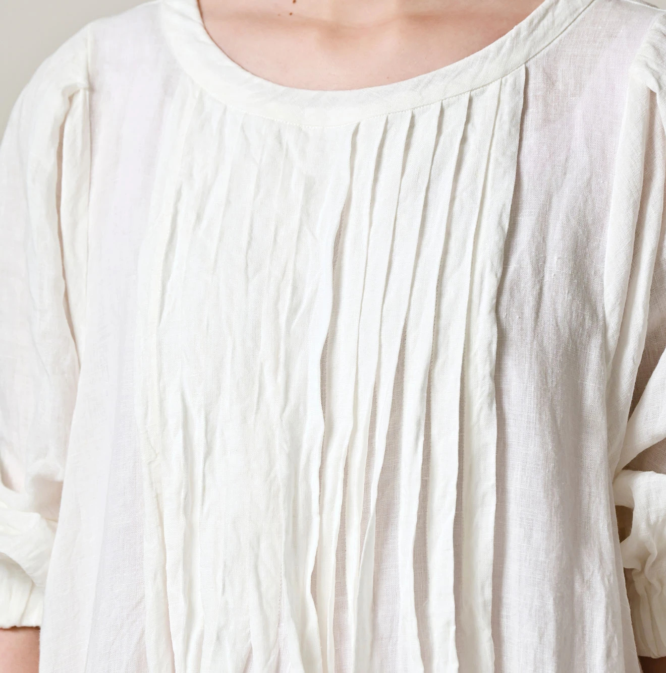 45R(フォーティファイブアール) |インドリネンのタックドレス