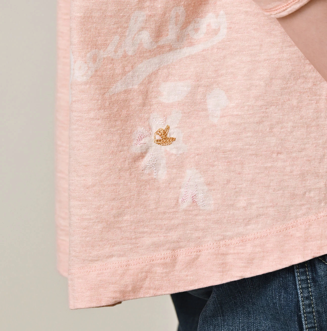 45R(フォーティファイブアール) |天竺の桜吹雪フレアTシャツ