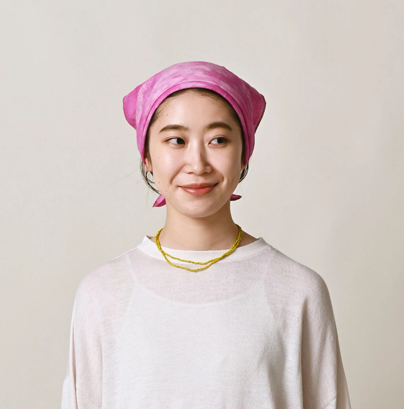 45R(フォーティファイブアール) |リネンの桜染バンダナ