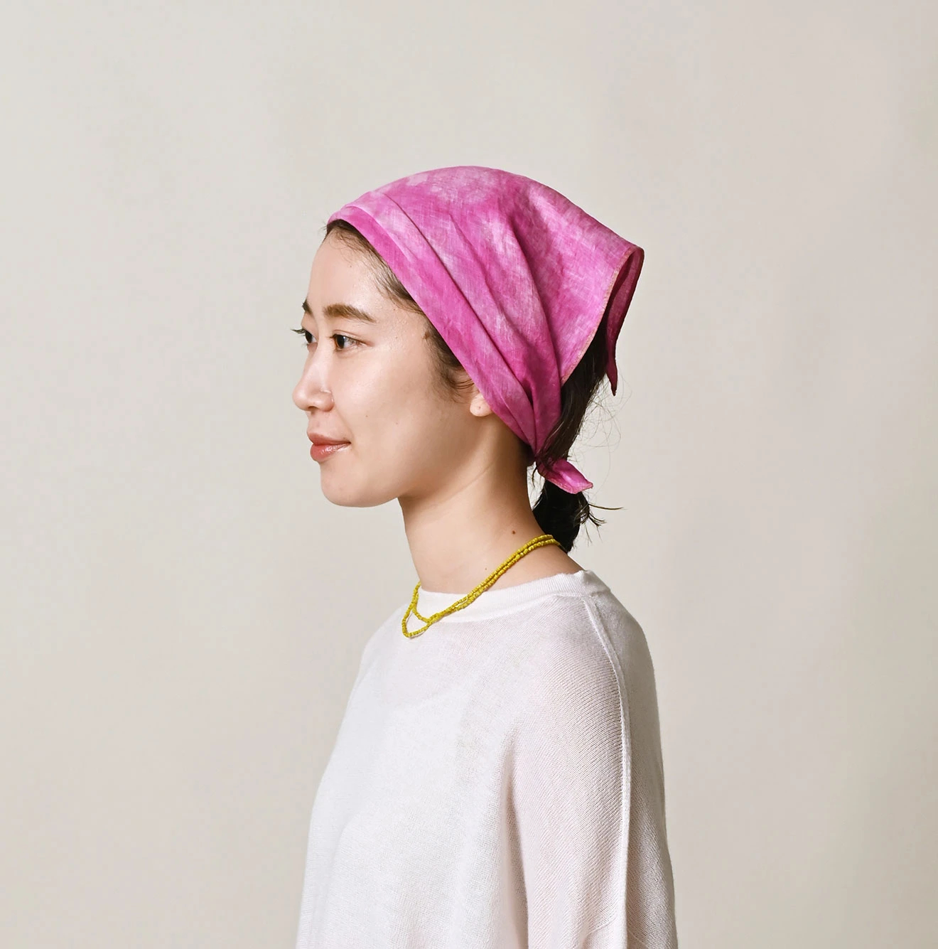 45R(フォーティファイブアール) |リネンの桜染バンダナ