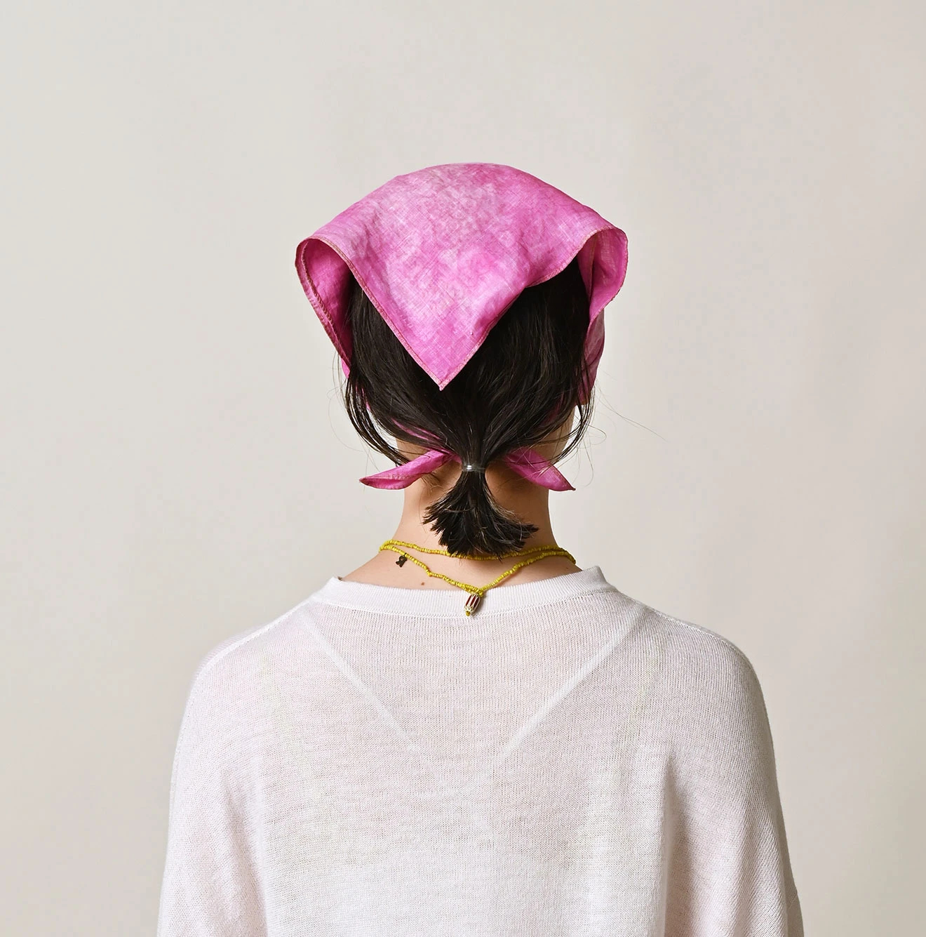 45R(フォーティファイブアール) |リネンの桜染バンダナ