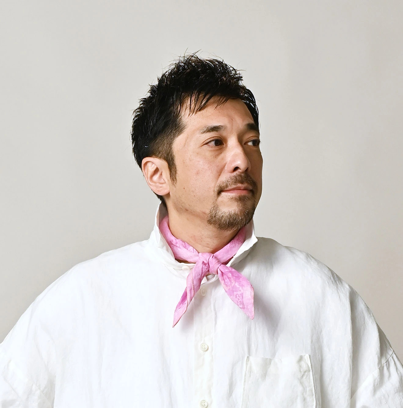 45R(フォーティファイブアール) |リネンの桜染バンダナ