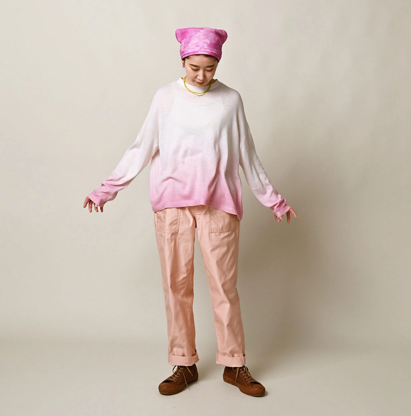 45R(フォーティファイブアール) |桜段染め超ガーゼのMシャツ