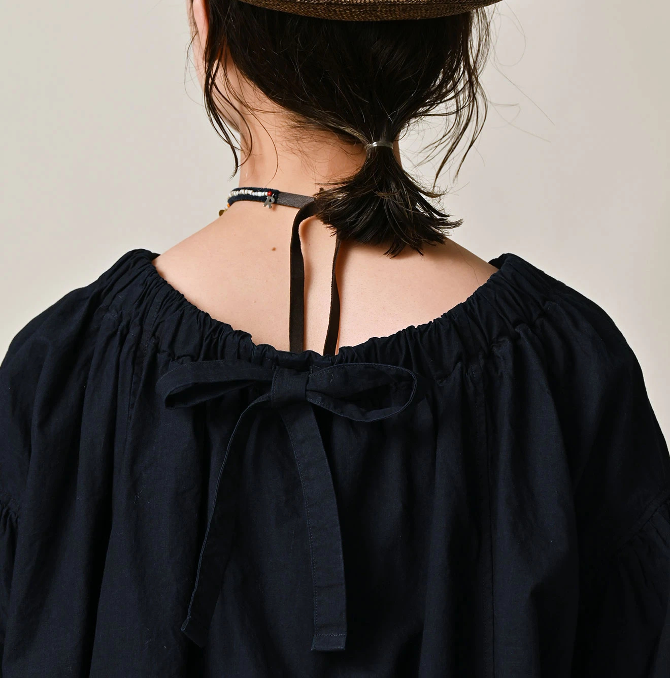 45R(フォーティファイブアール) |バチストのサックブラウス（インディゴ）