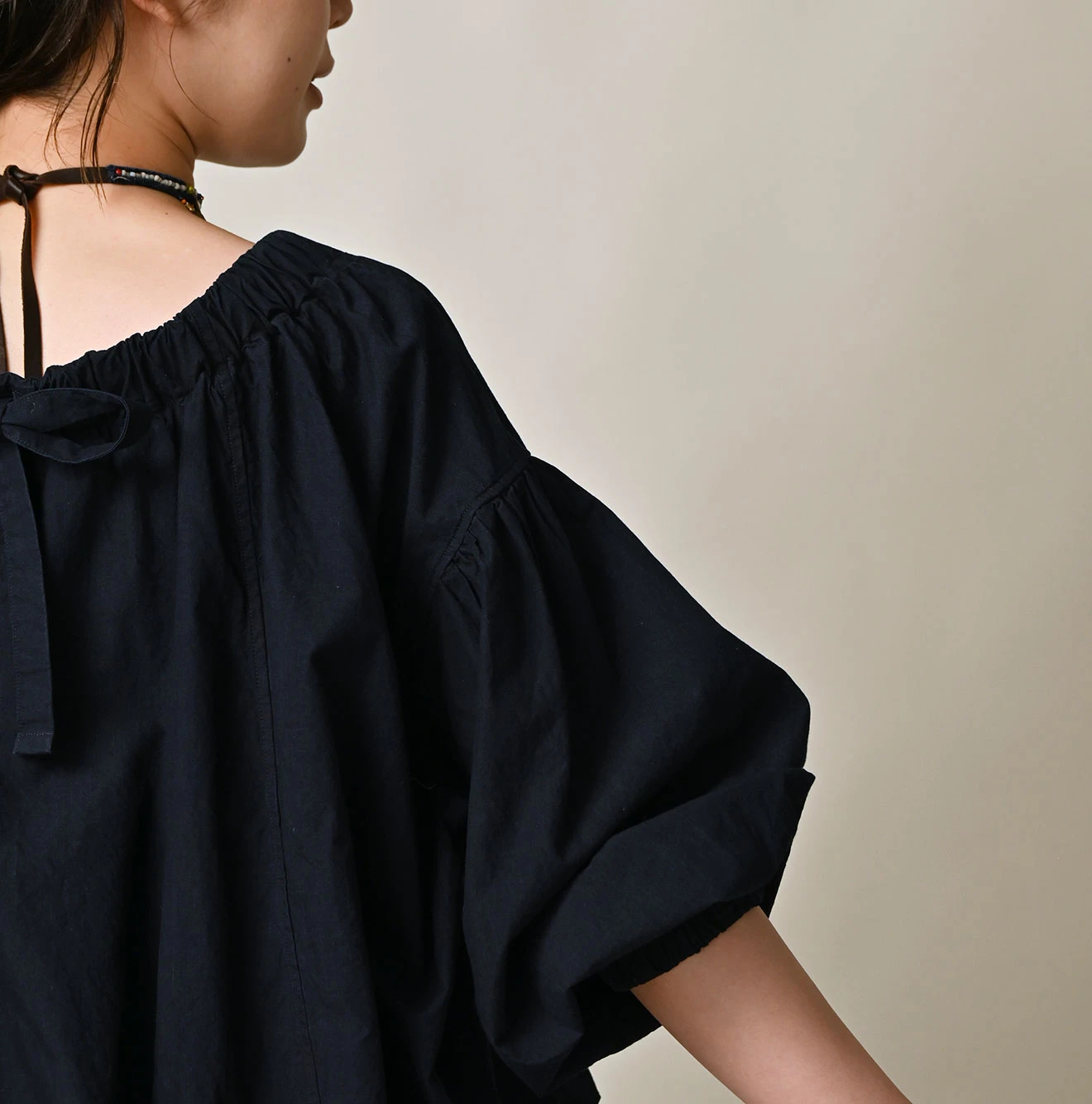 45R(フォーティファイブアール) |バチストのサックブラウス（インディゴ）