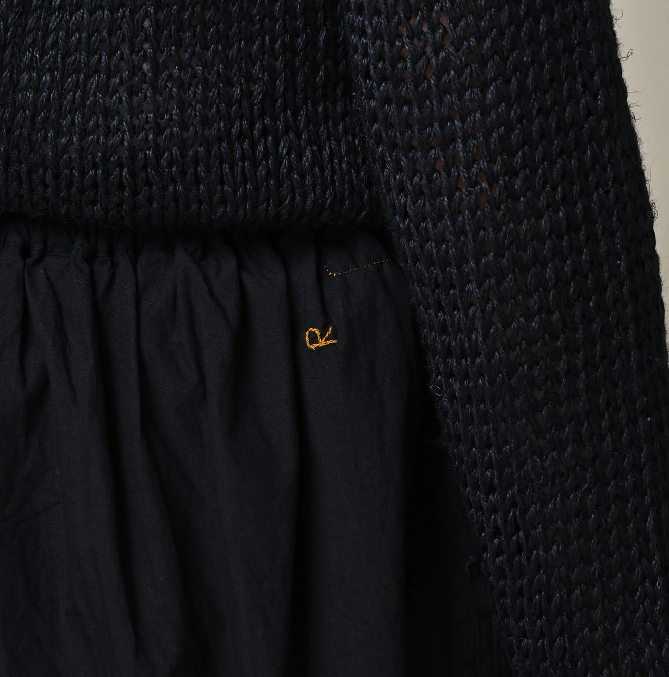 45R(フォーティファイブアール) |バチストのイージーエプロンスカート（インディゴ）