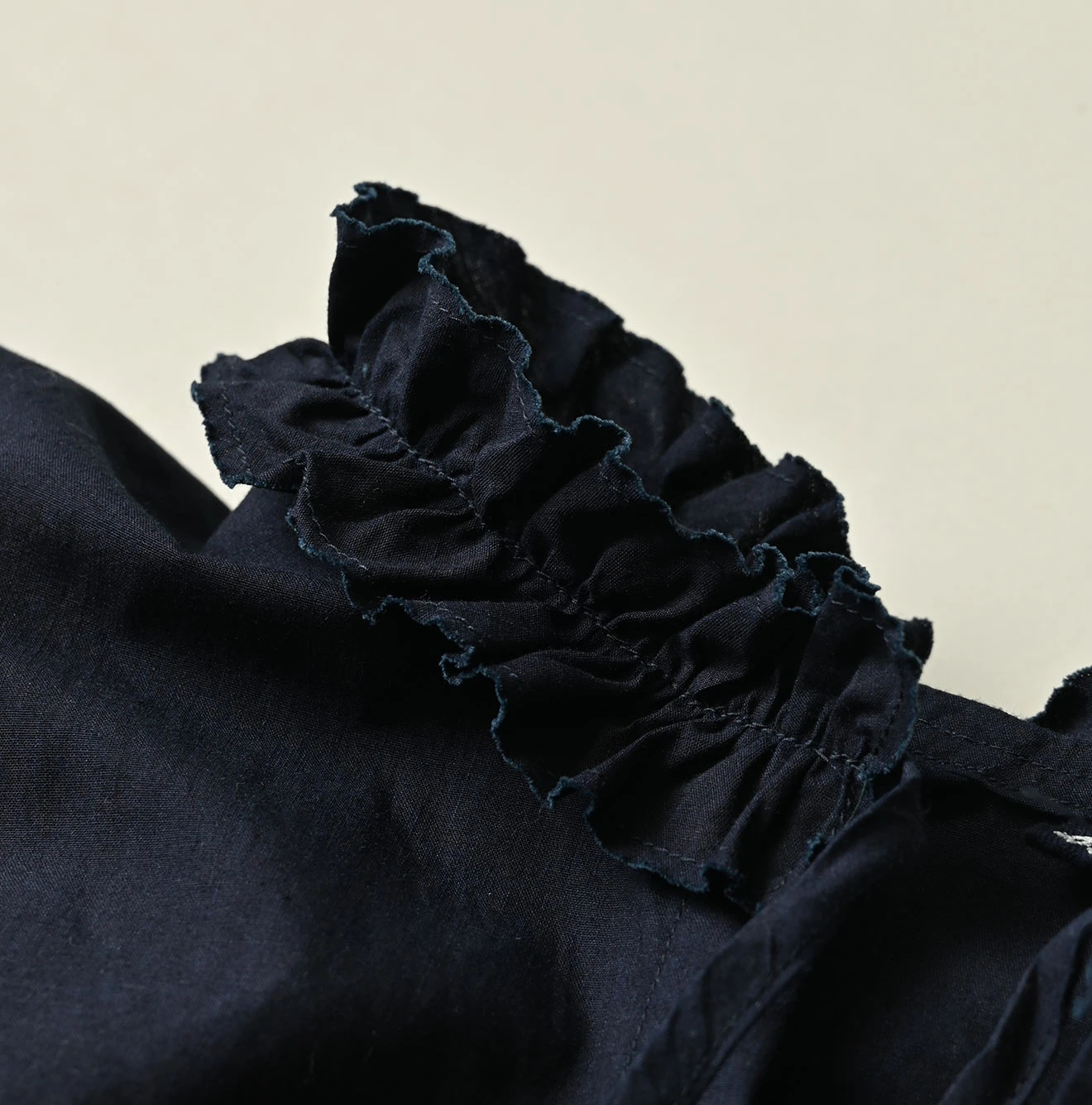 45R(フォーティファイブアール) |バチストのフリルカラードレス（インディゴ）