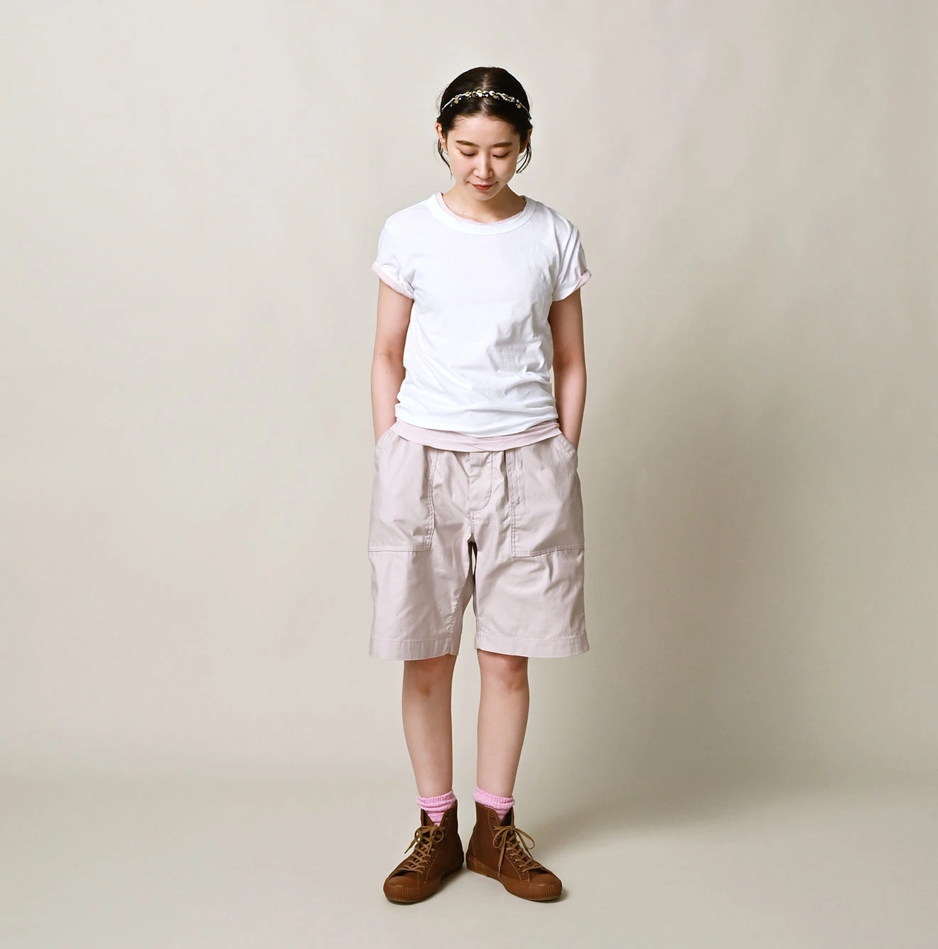 45R(フォーティファイブアール) |薄天竺のチビTシャツ