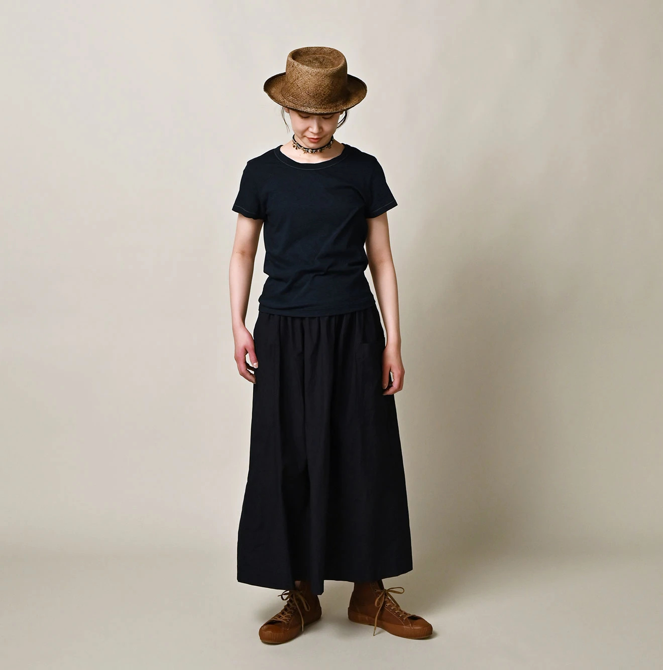 45R(フォーティファイブアール) |薄天竺のチビTシャツ（インディゴ）