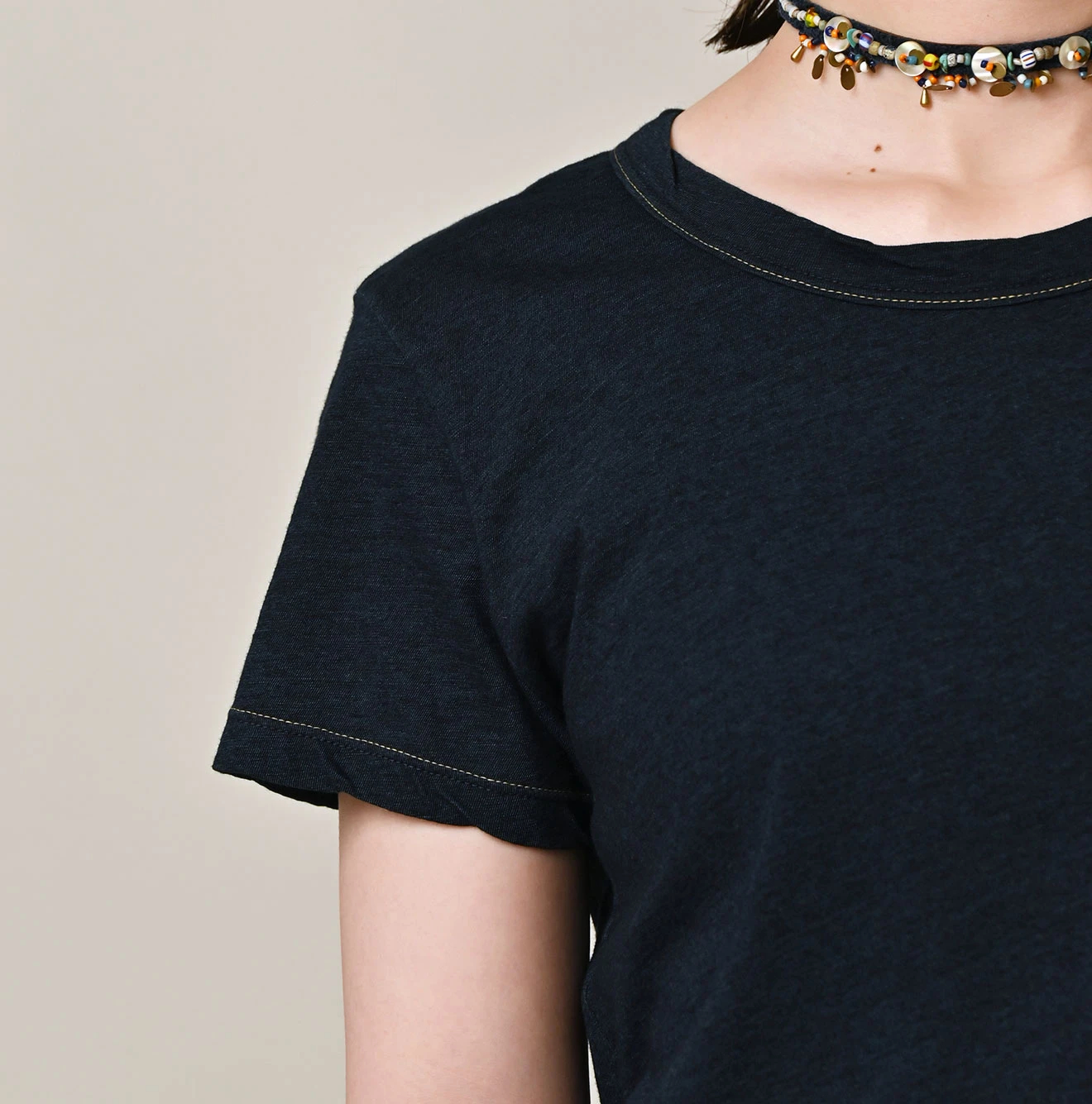 45R(フォーティファイブアール) |薄天竺のチビTシャツ（インディゴ）